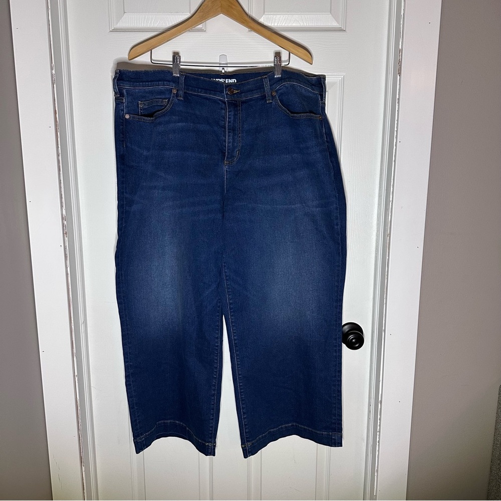 Lands'‎ End Dark Blue Flare Jeans